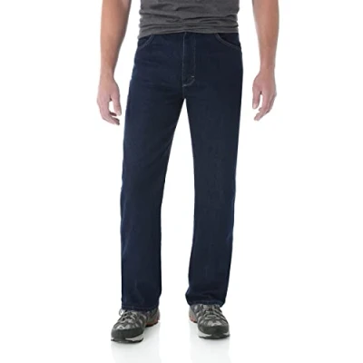 Afbeelding van Wrangler Big &amp; Tall Rugged Jeans voor heren, klassieke pasvorm, Retrosteen., 48W / 30L