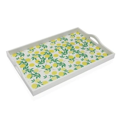 Afbeelding van Dienblad Versa Hout MDF 30 x 5 45 cm Citroen
