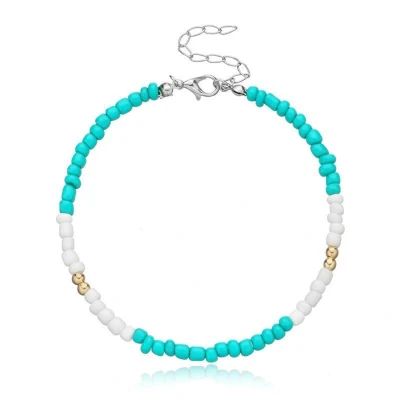 Afbeelding van Jomide Enkelbandje Kralen Turquoise 2
