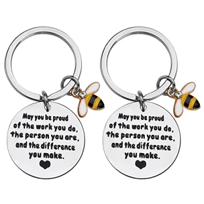 Afbeelding van Zusters Sleutelhanger voor 2, Opknoping Belettering Sleutelhanger, Vriendschap Roestvrij Staal, Beste Vrienden Cadeau Afstudeerfeest, Verjaardagscadeau, Kerstcadeau