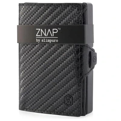 Afbeelding van Slimpuro Znap Slim Wallet 8 Pasjes Muntvak 8,9 X 1,5 6,3 cm (Bxhxd) RFID Bescherming Antraciet