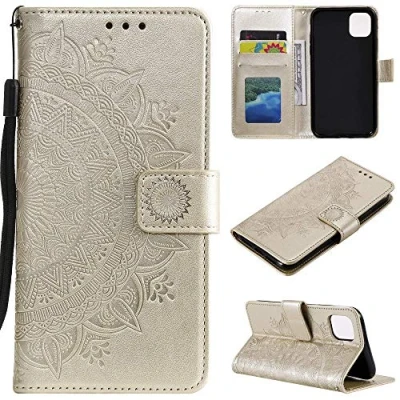 Afbeelding van CoverKingz Mobiele Telefoon Case voor Apple iPhone 11 [6,1 Douane] Telefoonhoesje met Kaartsleuf Cover Inklapbare beschermhoes in Mandala Goud