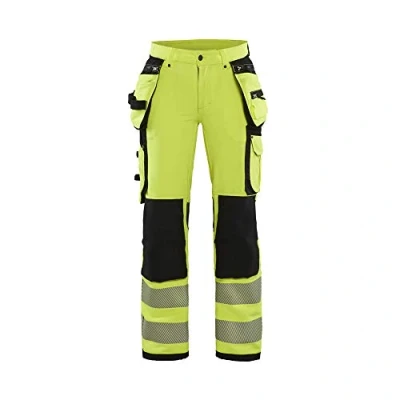 Afbeelding van Blaklader Dames High Vis 4 weg stretch werkbroek 7197 1642 Geel/Zwart C36