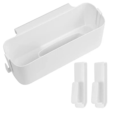 Afbeelding van Hanging Bed Organiser with Hooks, Storage Basket, Bedside Table Shelf Bag Boxes for Book Magazine Dorm Office Home