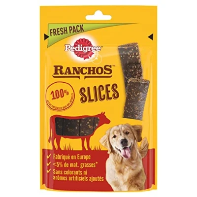 Afbeelding van 8x Pedigree Ranchos Slices Rund 60 gr