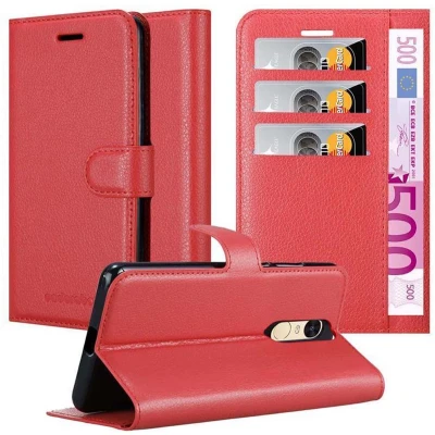Afbeelding van Cadorabo Hoesje geschikt voor Xiaomi RedMi PRO in KARMIJN ROOD Beschermhoes Cover magnetische sluiting Case