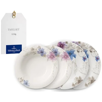 Afbeelding van Villeroy &amp; Boch Eetservies Mariefleur Gris Basic (set, 12 delig)