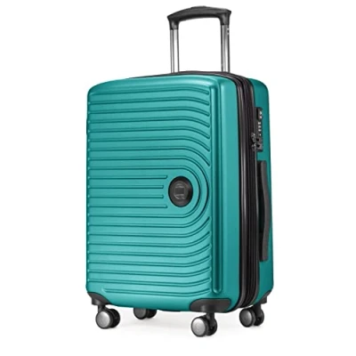 Afbeelding van HAUPTSTADTKOFFER Mitte handbagage 55x40x23, TSA, 4 wielen, reiskoffer, koffer met harde schaal, rolkoffer, handbagagekoffer, Turkoois