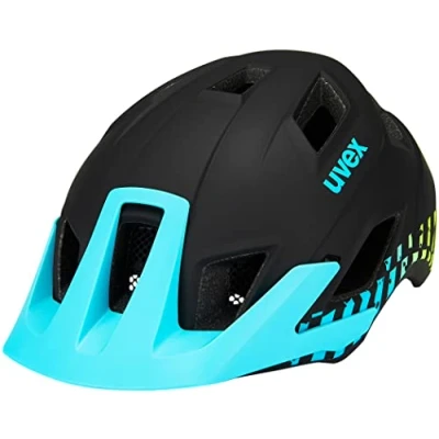Afbeelding van uvex access lichte MTB helm voor dames en heren individueel passysteem geoptimaliseerde ventilatie black aqua lime matt 52 57 cm