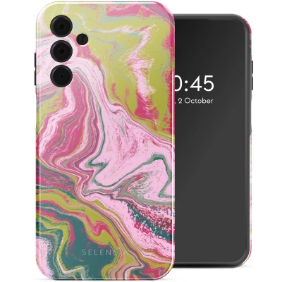 Afbeelding van Samsung Galaxy A15 (5G) Hoesje Kunststof Selencia Hardcase/Backcover Marble Pink Telefoonhoesje