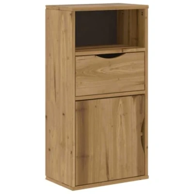 Afbeelding van vidaXL Bijzetkast met lade 40x24x79 cm massief grenenhout