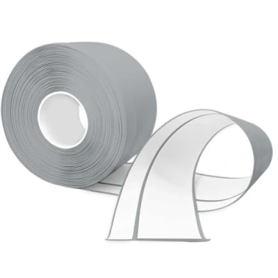 Afbeelding van Zachte plint Zelfklevend, 6M PVC keukenplint 50x20mm, Zelfklevend voor keuken en badkamer 5x2 grijs