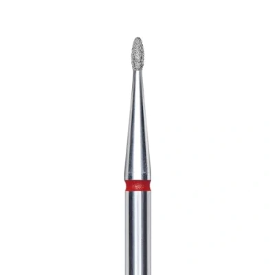 Afbeelding van STALEKS PRO Diamant bit: nieren afgerond (rode ring), opzetstuk voor nagelfrezen, slijpset elektrische slijpapparaten, nageldrill bit apparatieve manicure en pedicures (FA50R012/3)