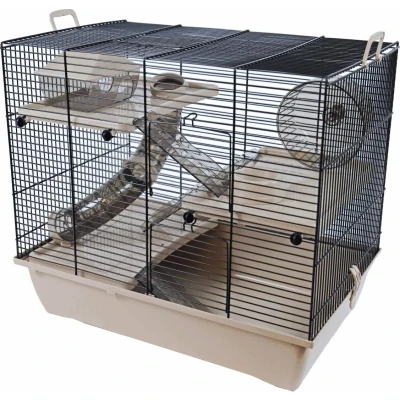 Afbeelding van Interzoo hamsterkooi Pinky 3 beige Gebr. de Boon