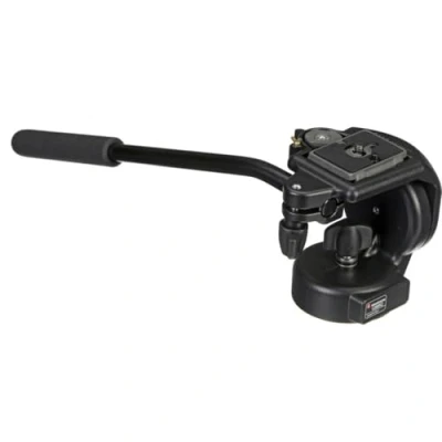 Afbeelding van Manfrotto 128RC Testa Fluida a Base Piatta, Attacco Rapido Controbilanciamento Fisso, per Video con DSLR e Videocamere, in Alluminio, Nero