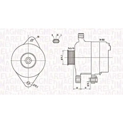 Afbeelding van Magneti Marelli Alternator/Dynamo 063731800010