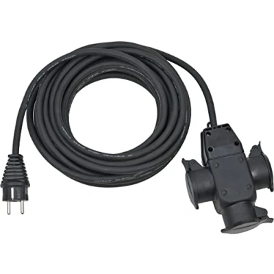 Afbeelding van Brennenstuhl 1167810301 power uitbreiding 10 m 3 AC uitgang(en) Buiten Zwart