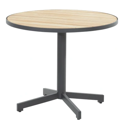 Afbeelding van TASTE By 4 Seasons Fiesta Tuintafel 90 Teak Anthracite Kleurloos Tuintafels