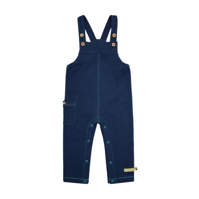 Afbeelding van loud + proud Latzhose IN Jeansoptik Tuinbroek voor kinderen, Maat: 98/104, Ultramarine