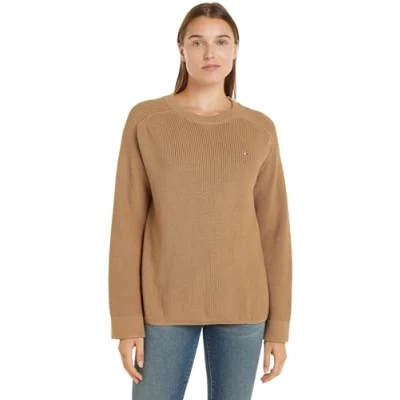 Afbeelding van Tommy Hilfiger Gebreide damestrui, Kaki (Klassiek Kaki), XL