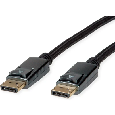 Afbeelding van ROLINE DisplayPort Kabel, DP v1.4, M/M, zwart / zilver, 3 m