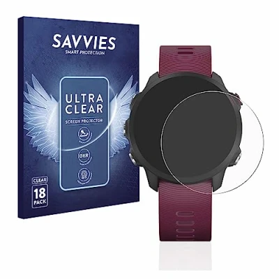 Afbeelding van Savvies (18 Stuks) Schermbeschermer voor Garmin Forerunner 245/245 Music / 45 Screen Protector Ultra Transparant