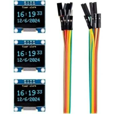 Afbeelding van ELEGOO 0,96 inch OLED display module compacte zelfoplichtende mini schermen voor Arduino projecten, 3 Stuks