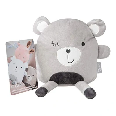 Afbeelding van roba Lil Cuties knuffelkussen Sammy knuffel met vriendschapskaart, zilvergrijs