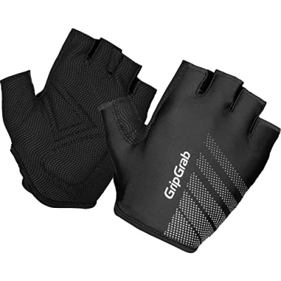 Afbeelding van GripGrab Ride Padded Korte Vinger Zomer Fietshandschoenen met lichte Padding Zwart Unisex Maat S