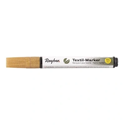 Afbeelding van Rayher Hobby 35001620 textielmarker glitter dekkend, ronde punt 1 2 mm met ventiel, briljant goud