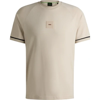 Afbeelding van BOSS TEE Tshirt basic, Heren, Maat: Medium, Open beige