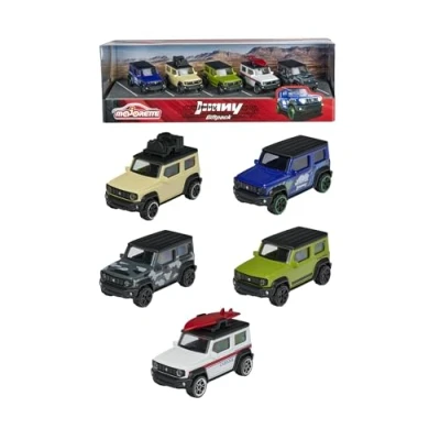 Afbeelding van Majorette Suzuki Jimny cadeauset 5 stuks in set, SUV modellen, speelgoedauto&#039;s van metaal, offroad, voor meisjes en jongens vanaf 3 jaar