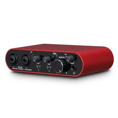 Afbeelding van BOMGE USB Audio Interface SOLO met XLR/48V Phantom Power, 24Bit/192kHz High Fidelity, voor Studio Mixer gitarist, zanger, podcaster, producent, Plug and Play (22S)