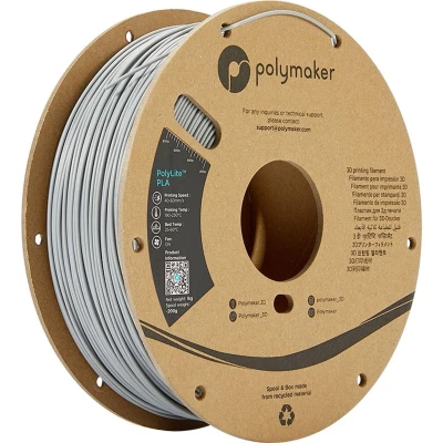 Afbeelding van Polymaker PA02018 PolyLite Filament PLA kunststof 2.85 mm 1000 g Grijs 1 stuk(s)