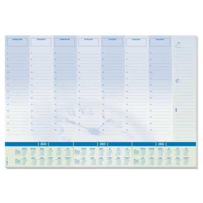 Afbeelding van Sigel bureauonderlegger Time 59,5x41cm 30 vel met dag/weekindeling 2023/2024/2025 schrijfonderlegger SI HO350