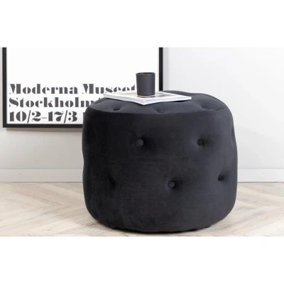 Afbeelding van Svea Juno hocker Velvet zwart