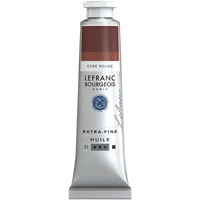 Afbeelding van Lefranc Bourgeois 405127 Extra fijne olieverf met hoogwaardige kunstenaarspigmenten, lichtecht, verouderingsbestendig 40ml Tube, Red Oil Colourhre