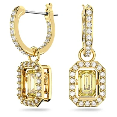 Afbeelding van Swarovski 5641169 Oorknoppen Millenia Octagon goudkleurig geel wit 8 x