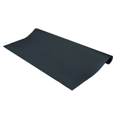 Afbeelding van WENKO Anti knoeimat zwart, vloerbeschermingsmat met antislip effect voor onder de barbecue, waterdichte mat ideaal buitengebruik, beschermt het oppervlak tegen vetspatten, 120 x 60 cm