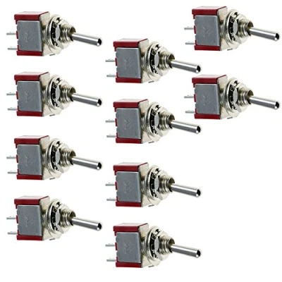 Afbeelding van ELEAR 10 Stuks Mini Tuimelschakelaar Schakelaar 2 Pins Positie SPST AC 6A 125V 3A 250V AAN/UIT Miniatuur Wipschakelaar Autoschakelaar Dashboard Instrumentenpaneel Auto Boot