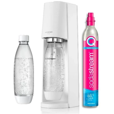 Afbeelding van SODASTREAM TERRABILV Witte TERRA machine Pack 2 LV flessen + 1 CQC wisselcilinder