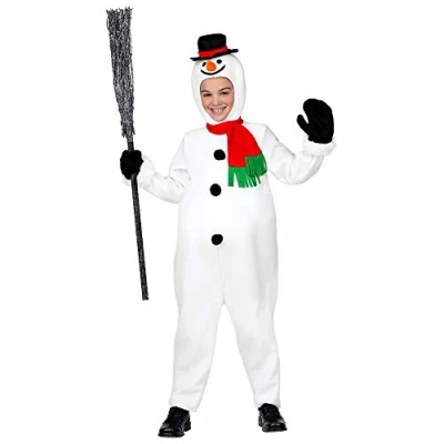 Afbeelding van Widmann Sneeuwman &amp; Sneeuw Kostuum Kouwelijke Sneeuwpop Kerstvakantie Kind Wit / Beige Maat 158 Carnavalskleding Verkleedkleding