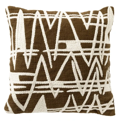 Afbeelding van Dutch Decor PEPE Sierkussen 45x45 cm 100% katoen geweven print Military Olive groen