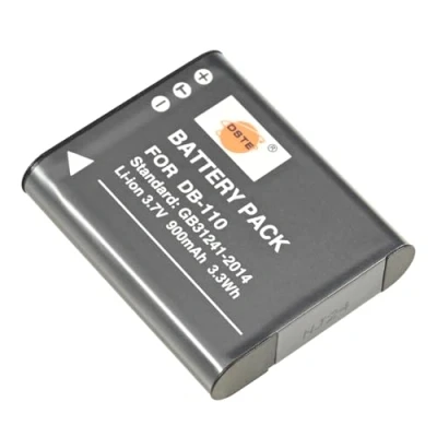 Afbeelding van DSTE DB 110 (900mAh/3.7V) camera Vervangt accu Compatibel voor Ricoh GR III, WG 6, G900, G900SE (niet geschikt Digital III)