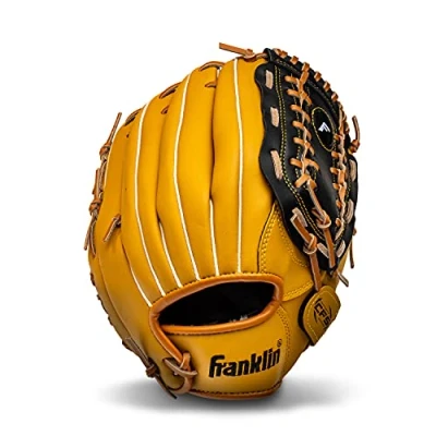 Afbeelding van Franklin Sports Honkbal en softbal handschoen Field Master Mitt, 12&quot; Trapeze Web, Tan