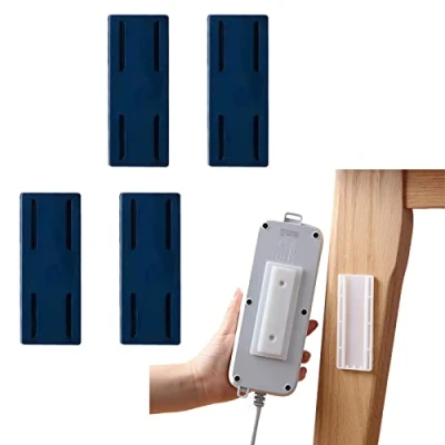 Afbeelding van 4/10 Pieces Self Adhesive Power Strip Holder, Holder Fixator desktop Socket fixer, Punch free (#4)