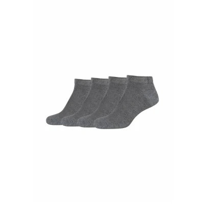 Afbeelding van camano 4ER PACK Sokken, Maat: 35 38, Dark grey melange