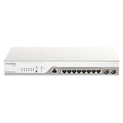 Afbeelding van D Link DBS 2000 10MP, Managed, L2, Gigabit Ethernet (10/100/1000), Pow