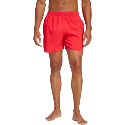 Afbeelding van adidas Heren Solid CLX Short Length Swim Shorts, Pure Ruby/Black, S