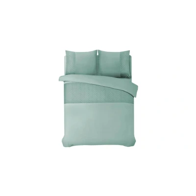 Afbeelding van Dekbedovertrek Embossed Tweepersoons (200x220 cm) Groen Microvezel Dessin: Sleeptime Elegance Dekbed Discounter.nl
